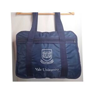 Yale University Navy Blue Nylon Laptop Document Bag Ivy League Collegiate Crest